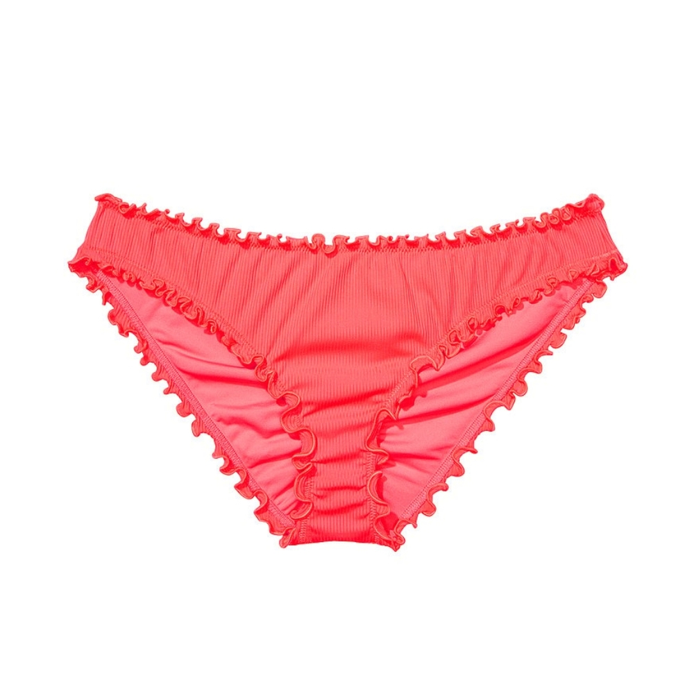 VICTORIA'S SECRET- Ruffle Cheeky Bikini Bottom - Coral - Picture 5 of 6